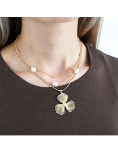 Collar Pearl Gold Soleil | Venta mayorista – Infinita