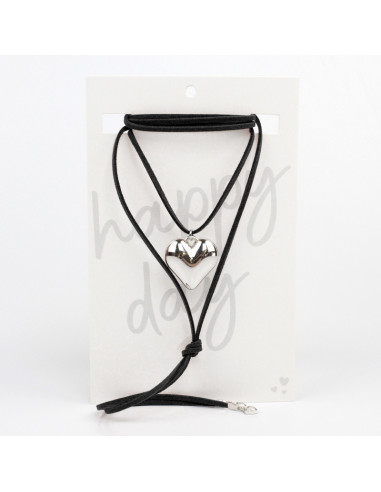 Collar de Gamuza Lover Silver