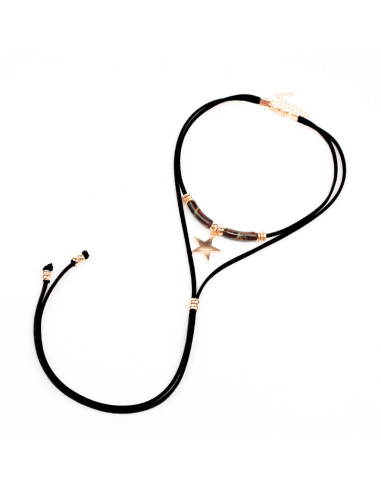 Collar Corbatero de Gamuza Marbled Stars