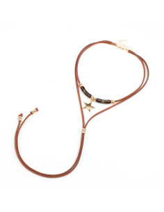 Collar Corbatero de Gamuza Marbled Stars