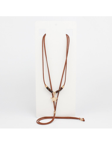 Collar Corbatero de Gamuza Marbled Stars