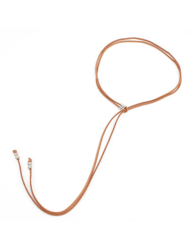 Collar Corbatero de Gamuza Leopard