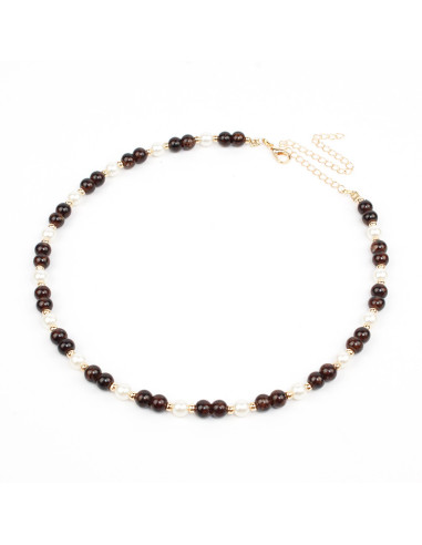 Collar Flexible Cacao Pearls