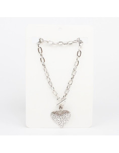 Collar de Cadena Silver Heart
