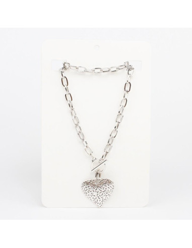 Collar de Cadena Silver Heart