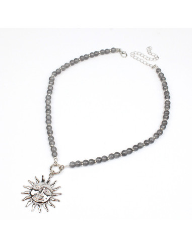 Collar Flexible Silver Sunset