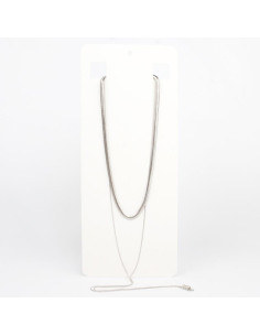 Collar Corbatero de Cadena Silver Snake