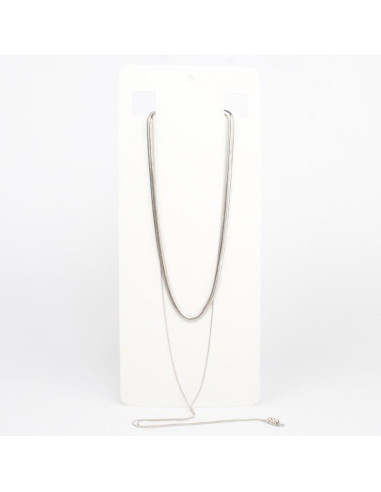 Collar Corbatero de Cadena Silver Snake