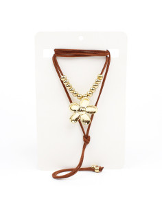 Collar de Gamuza New Gold Peonia