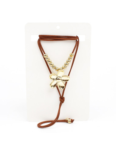 Collar de Gamuza New Gold Peonia