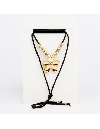 Collar de Gamuza New Gold Peonia