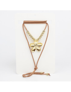 Collar de Gamuza New Gold Peonia