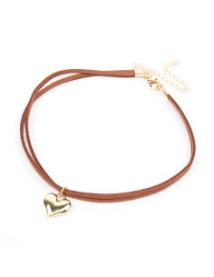 Choker de Gamuza Gold Love