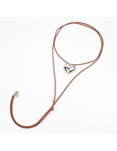 Collar de Gamuza Lover Silver