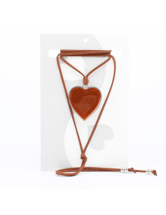 Collar de Gamuza Full Color Heart