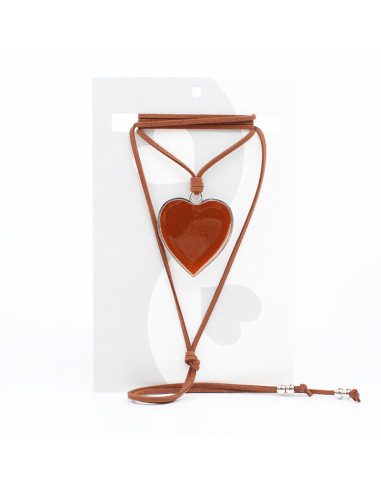 Collar de Gamuza Full Color Heart