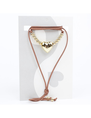 Collar de Gamuza New Gold Love