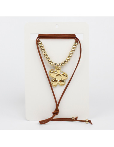 Collar de Gamuza Organic Flower