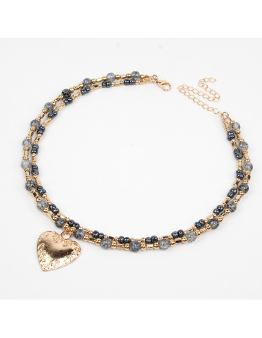 Collar Double Heart | Venta mayorista – Infinita