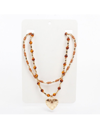 Collar Double Heart | Venta mayorista – Infinita