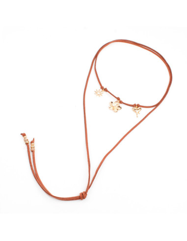 Collar de Gamuza Golden Charms