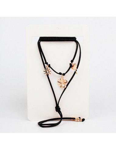 Collar de Gamuza Golden Charms