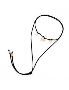 Collar de Gamuza Golden Charms