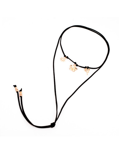 Collar de Gamuza Golden Charms