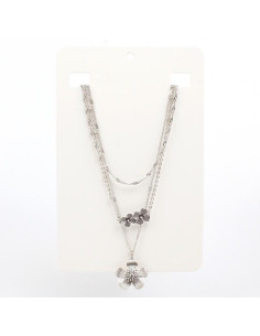 Collar de Cadenas Silver Flowers