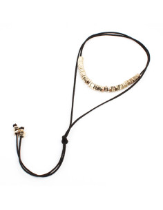 Collar de Gamuza Golden Hexagon