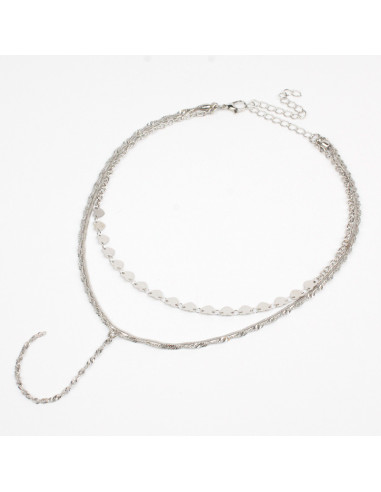 Collar Corbatero de Cadenas Fancy Hearts