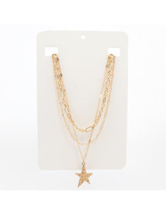 Collar de Cadenas Gold Stars