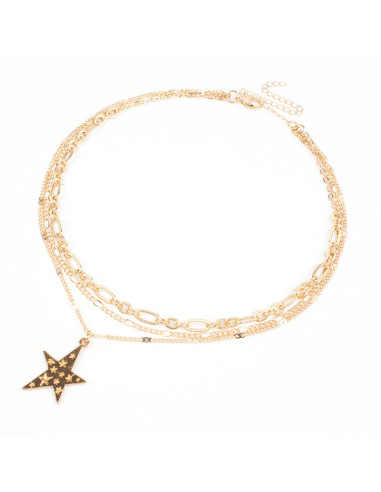 Collar de Cadenas Gold Stars
