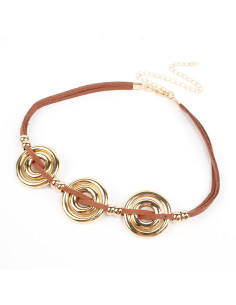 Choker de Gamuzas Golden Circles