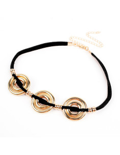 Choker de Gamuzas Golden Circles