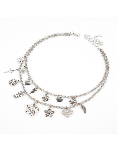 Collar Multicharms Double Mix