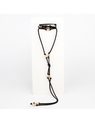 Collar Corbataro de Gamuza Golden Tie