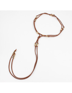 Collar Corbataro de Gamuza Golden Tie