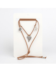 Collar de Gamuza Silver Charms