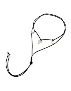 Collar de Gamuza Silver Charms