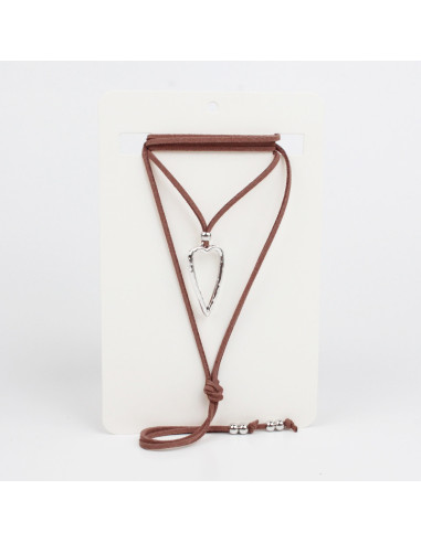 Collar de Gamuza Large Heart