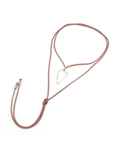 Collar de Gamuza Large Heart