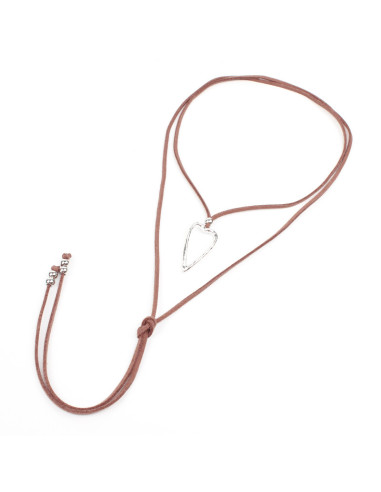 Collar de Gamuza Large Heart