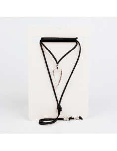 Collar de Gamuza Large Heart