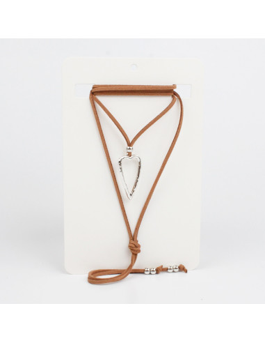 Collar de Gamuza Large Heart