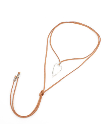 Collar de Gamuza Large Heart