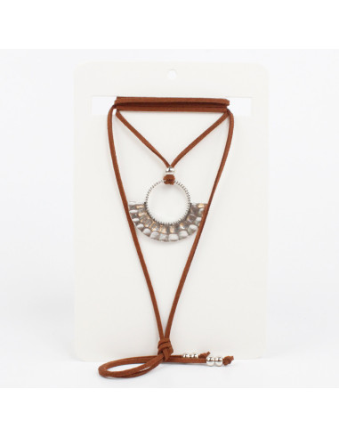 Collar de Gamuza Boho Circle