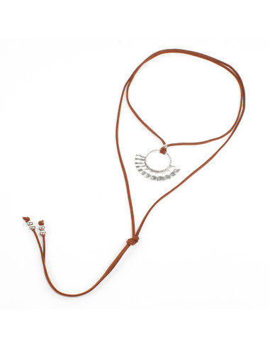 Collar de Gamuza Boho Circle