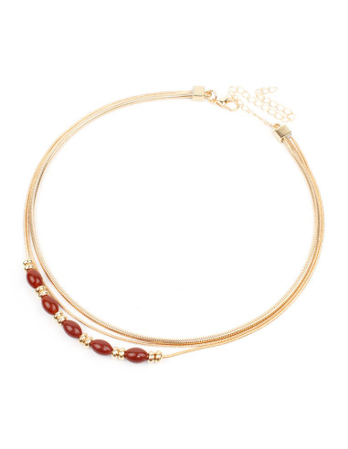 Collar de Cadenas Cacao Beads