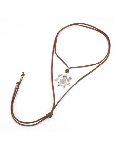 Collar de Gamuza Silver Sunflower